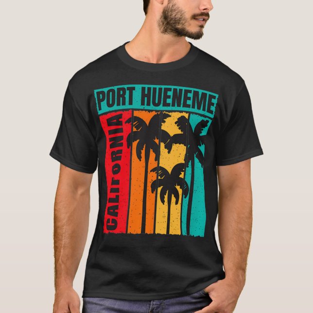 Port Hueneme Ventura County California Pullover T Shirt (Framsida)