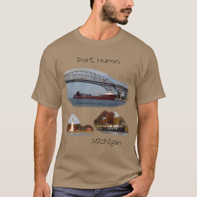 Port Huron, Michigan-skjortan T Shirt (Framsida)