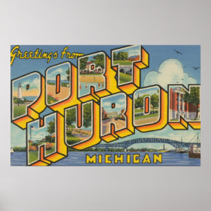 Port Huron, Michigan - stora brevplatser 2 Poster
