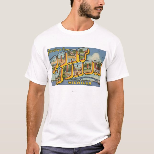 Port Huron, Michigan - stora brevplatser 2 Tee Shirt (Framsida)
