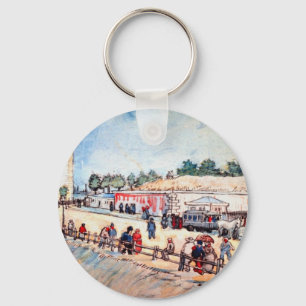 Port i Parisfästningen av Vincent van Gogh Nyckelring