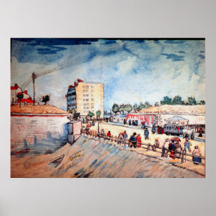 Port i Parisfästningen av Vincent van Gogh Poster