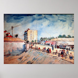 Port i Parisfästningen av Vincent van Gogh Poster