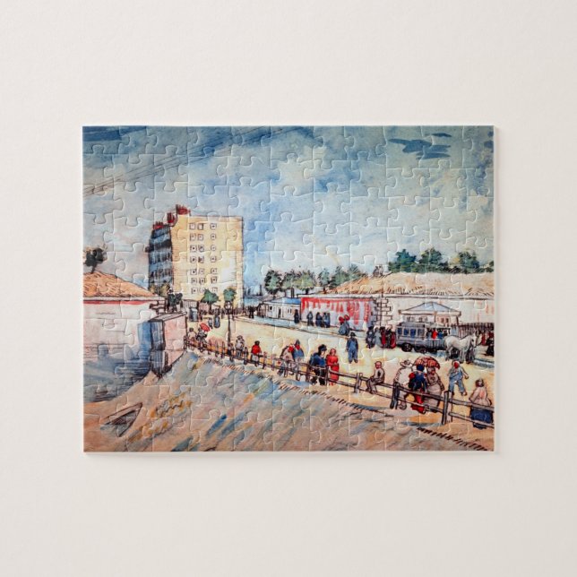 Port i Parisfästningen av Vincent van Gogh Pussel (Horisontell)