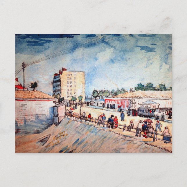 Port i Parisfästningen av Vincent van Gogh Vykort (Framsida)