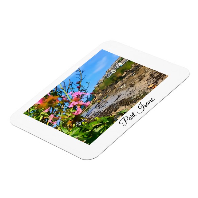 Port Isaac Cornwall Harbour Fishermans vänner Magnet (Vänstra Sidan)