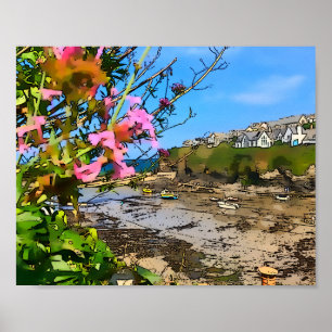 Port Isaac Cornwall Harbour Fishermans vänner Poster