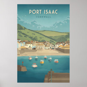 Port Isaac Cornwall Resemalmanusplakat Poster