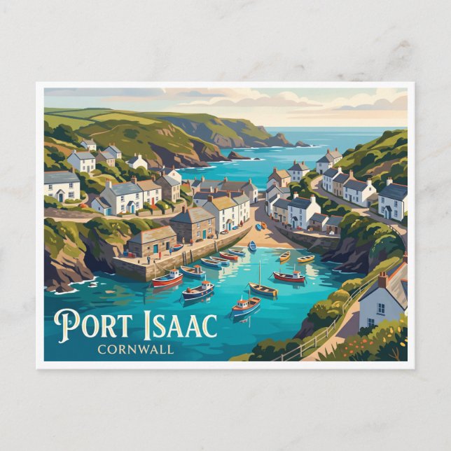 Port Isaac England Vykort (Framsida)
