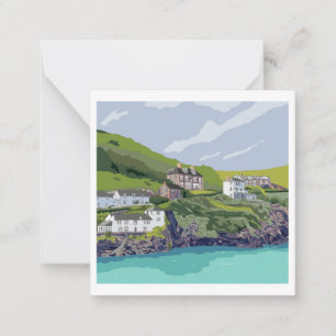 Port Isaac - Port Wen Postcard Stil Notecard Anteckningskort