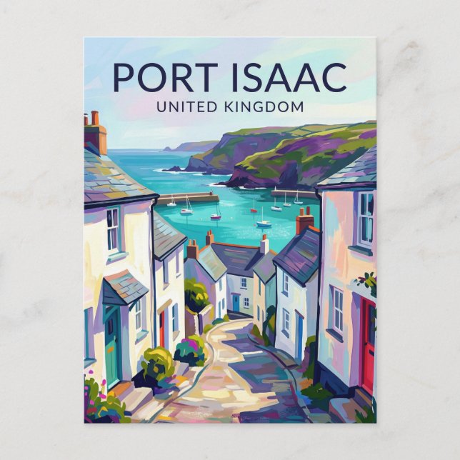 Port Isaac Storbritannien Vykort (Framsida)