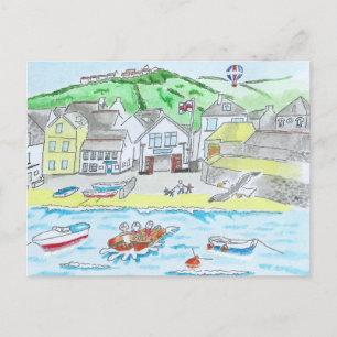 Port Isaac, vykort för Cornwall