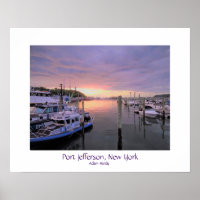 Port Jefferson NY-värdet Poster Pappert (projektio