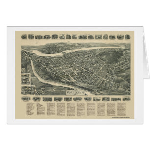 Port Jervis, panorama- karta för NY - 1920 Hälsningskort