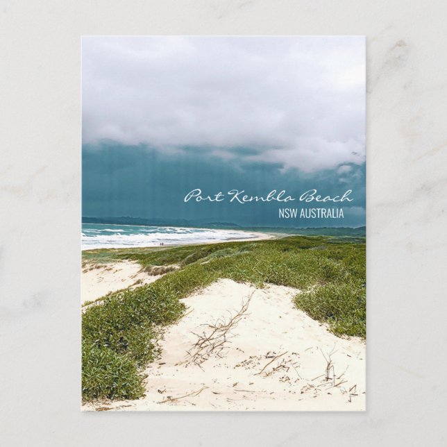 Port Kembla Wollongong Beach NSW Vykort (Framsida)
