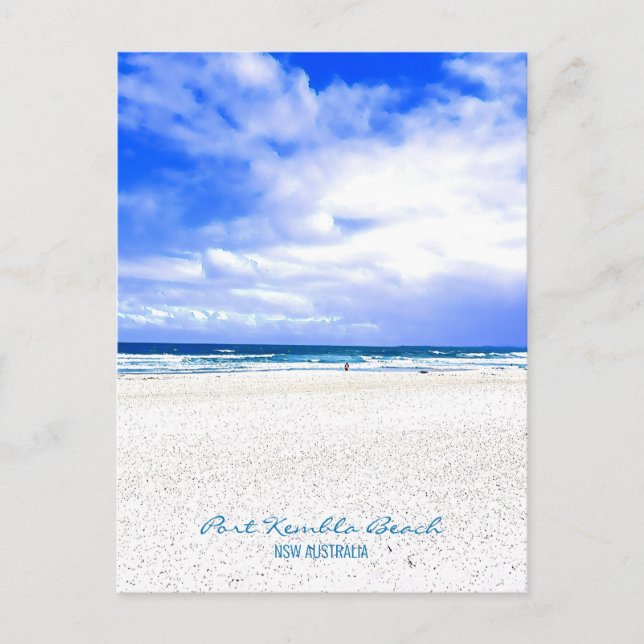 Port Kembla Wollongong strand NSW Vykort (Framsida)