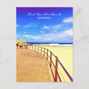 Port Kembla Wollongong strand NSW Vykort