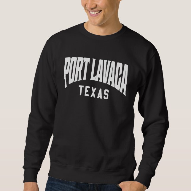 Port Lavaca Texas Lång Ärmad Tröja (Framsida)