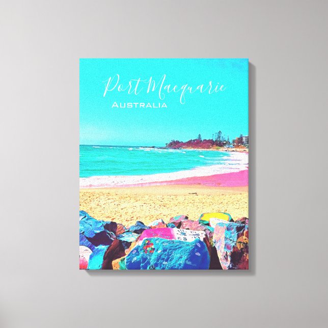 Port Macquarie NSW Australiens resesektor Canvastryck (Framsida)