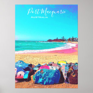 Port Macquarie NSW Australiens resesektor Poster