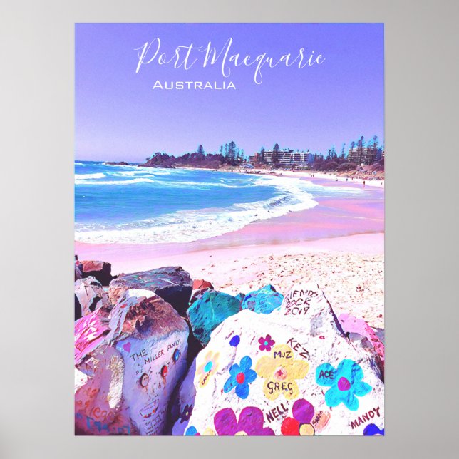 Port Macquarie NSW Australiens resesektor Poster (Framsidan)