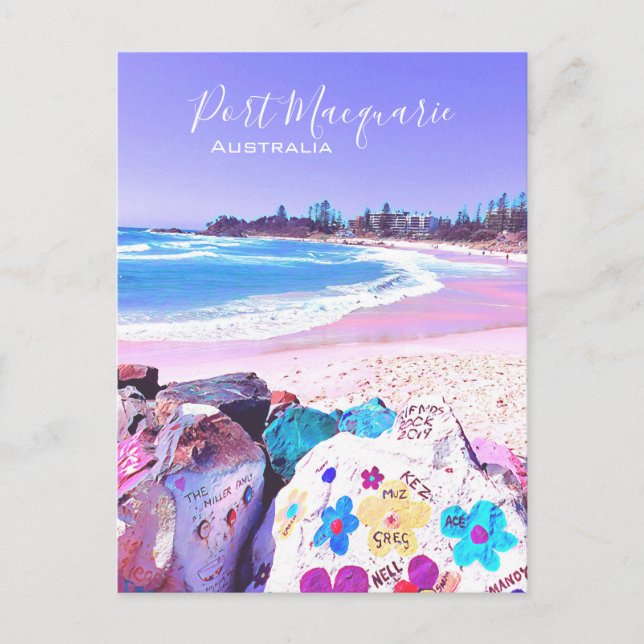 Port Macquarie NSW Australiens resesektor Vykort (Framsida)