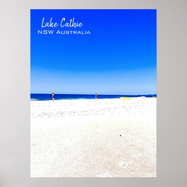 Port Macquarie-strandscen Australien Poster (Framsidan)