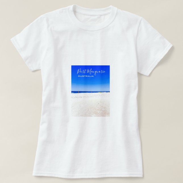 Port Macquarie, strandscen Australien T Shirt (Design framsida)