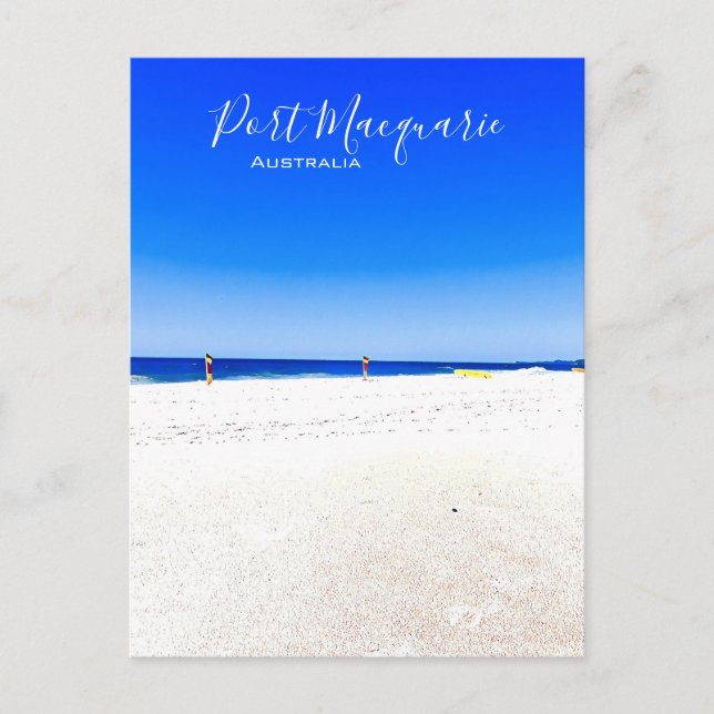Port Macquarie-strandscen Australien Vykort (Framsida)