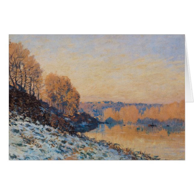 Port-Marly vitfrost, 1872 Hälsningskort (Framsidan Horizontal)