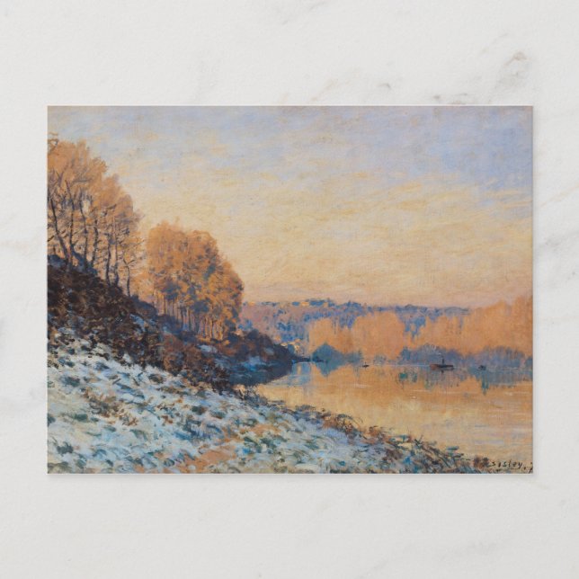 Port-Marly, White Frost, 1872 Vykort (Framsida)