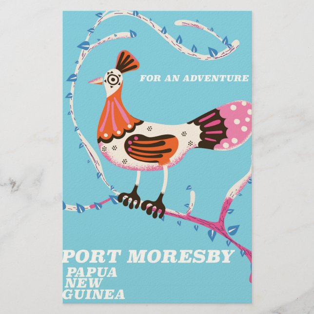 Port Moresby, Papua Nya Guinea Brevpapper (Framsida)
