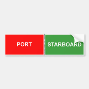 Port- och styrbordklistermärke bildekal