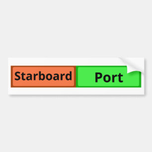 Port- och styrbordklistermärke bildekal