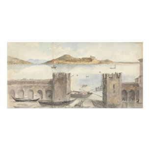 Port of Arona (1795) Charles Gore Fototryck
