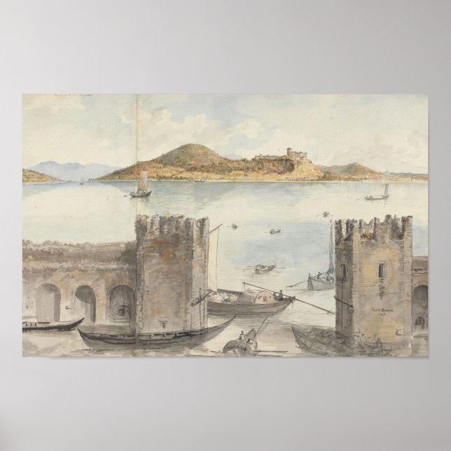 Port of Arona (1795) Charles Gore Poster (Framsidan)