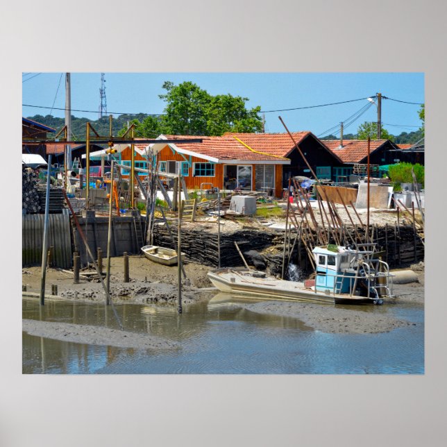 Port of La Teste de Buch in Frankrike Postcard Mag Poster (Framsidan)