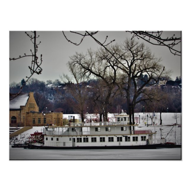"Port of St. Paul Riverboat" Fototryck (Framsidan)