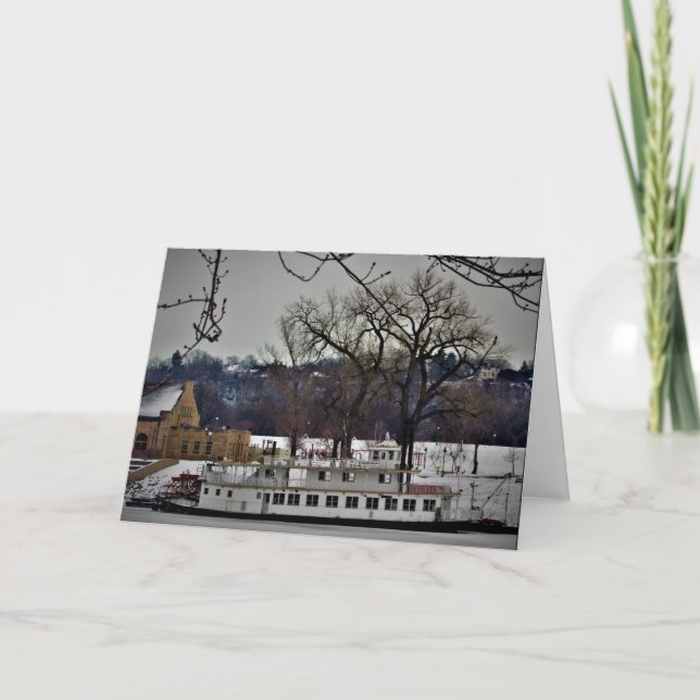 "Port of St. Paul Riverboat" Julkort Kort (Framsida)