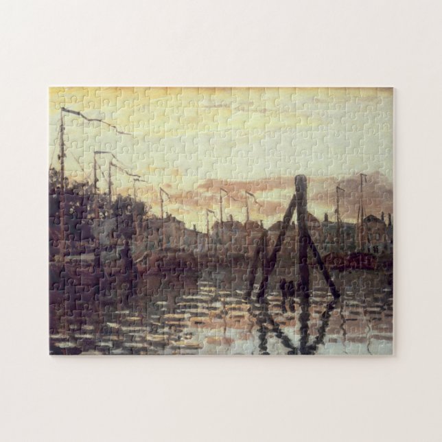 Port of Zaandam Monet Fine Art Pussel (Horisontell)