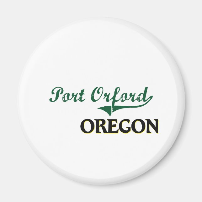 Port Orford Oregon Classic Design Magnet (Framsidan)
