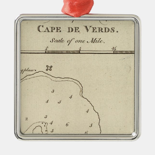 Port Praya, Cape de Verds Julgransprydnad Metall (Framsidan)