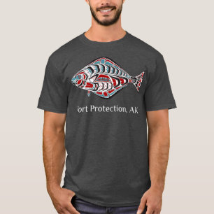 Port Protection Alaska Native American Halibut T Shirt