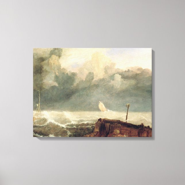 Port Ruysdael (olja på canvas) Canvastryck (Framsida)