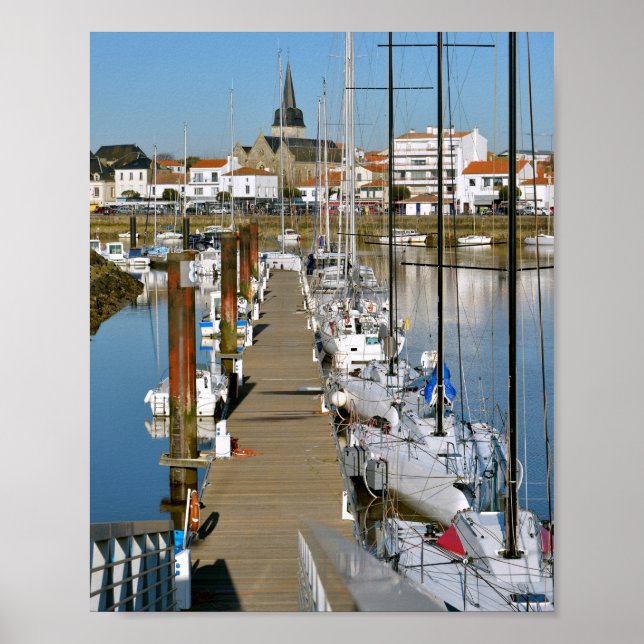 Port Saint-Gilles-Croix-de-Vie i Frankrike Poster (Framsidan)