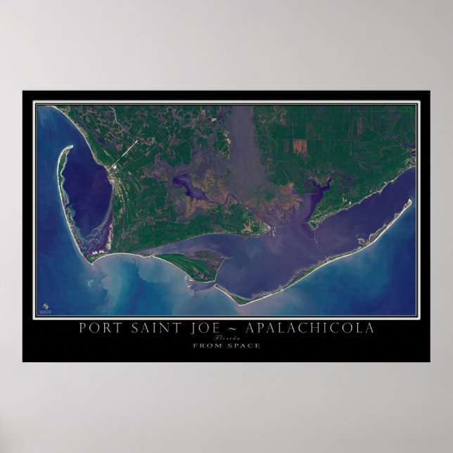 Port Saint Joe - Apalachicola Florida Satellite Poster (Framsidan)
