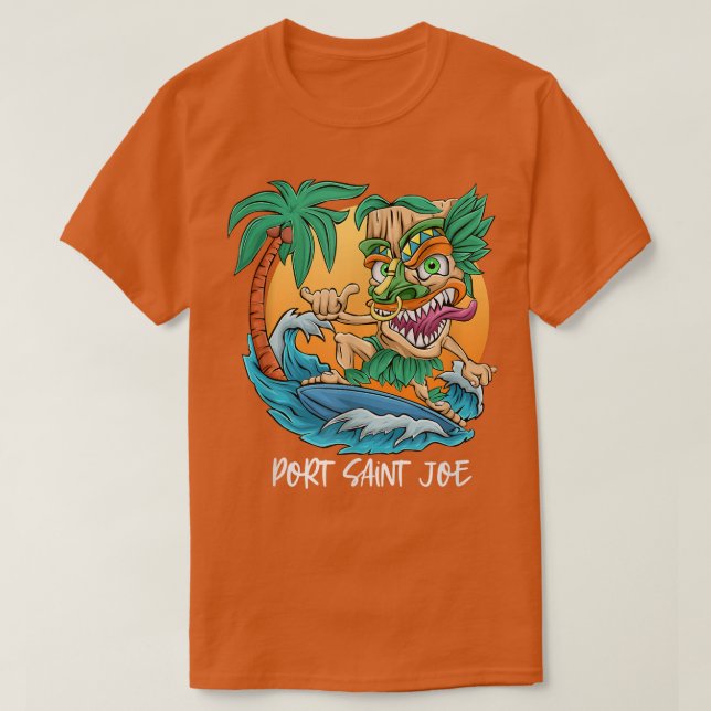 Port Saint Joe Florida Handflatan Träd Surfing Bea T Shirt (Design framsida)