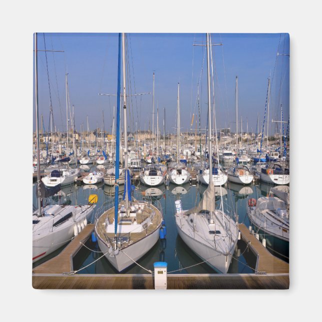 Port Saint-Vaast-la-Hougue i Frankrike Magnet (Framsidan)