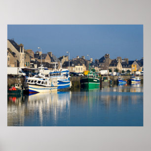 Port Saint-Vaast-la-Hougue i Frankrike Poster