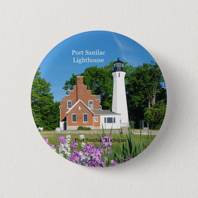 Port Sanilac Lighthouse-knapp Knapp (Framsida)
